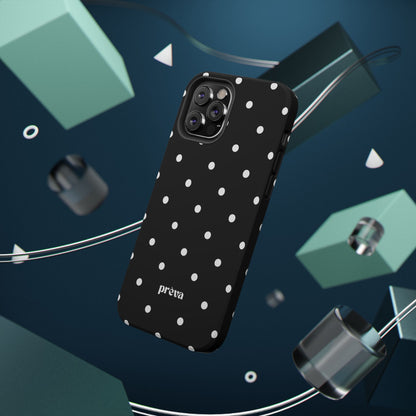 Black with White Polka Dots Phone Case