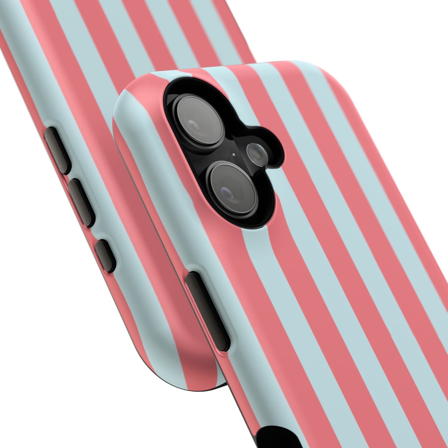 Coral & Teal Stripes Phone Case