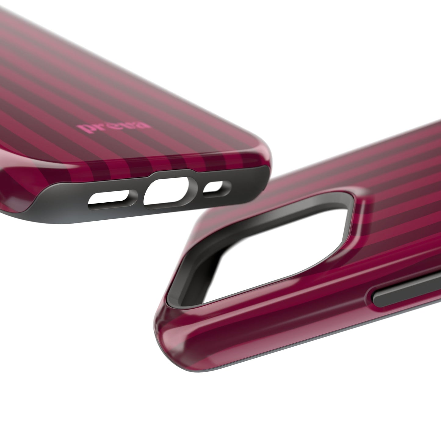 Burgandy Stripes x Ava Dudderar Phone Case