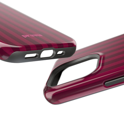 Burgandy Stripes x Ava Dudderar Phone Case