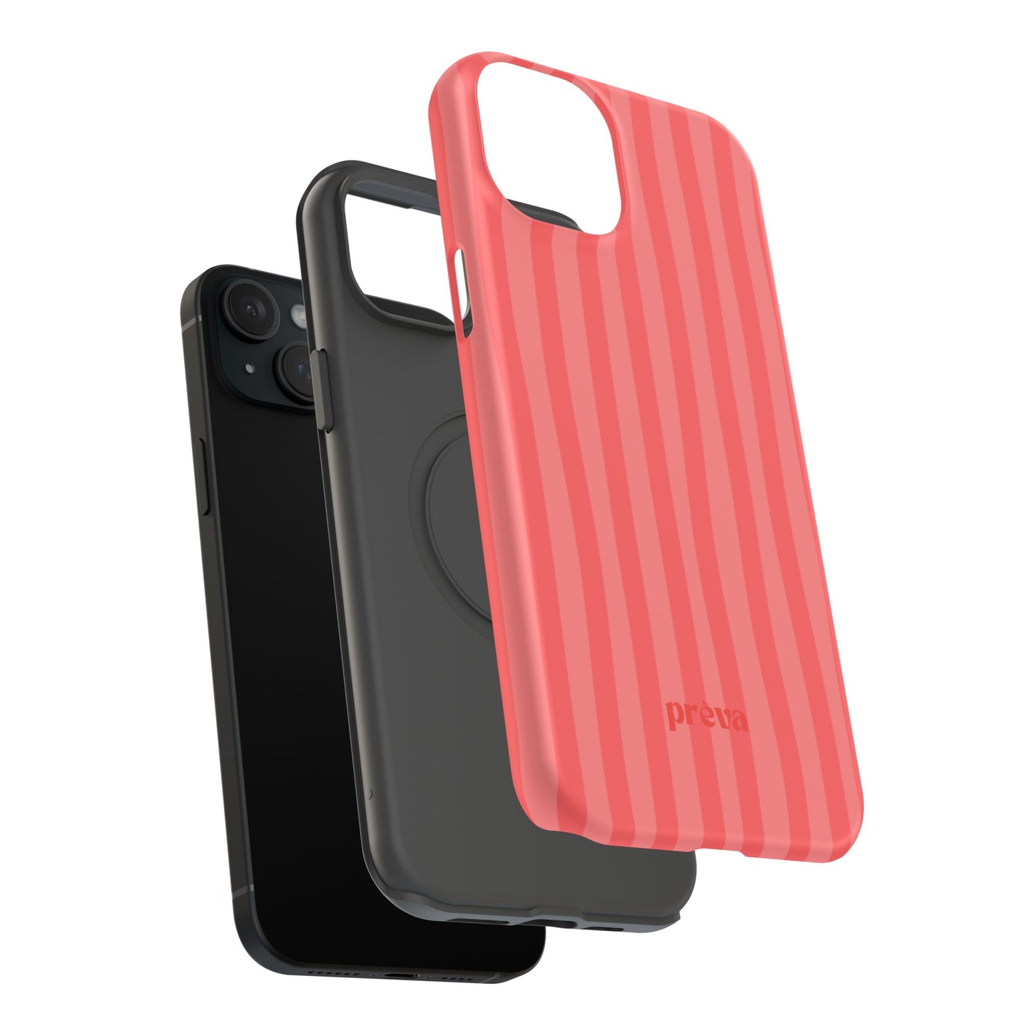 Coral Stipes Phone Case