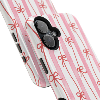 Pink Bow Chain Phone Case