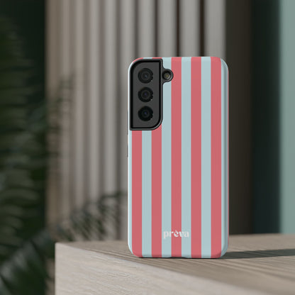 Coral & Teal Stripes Phone Case