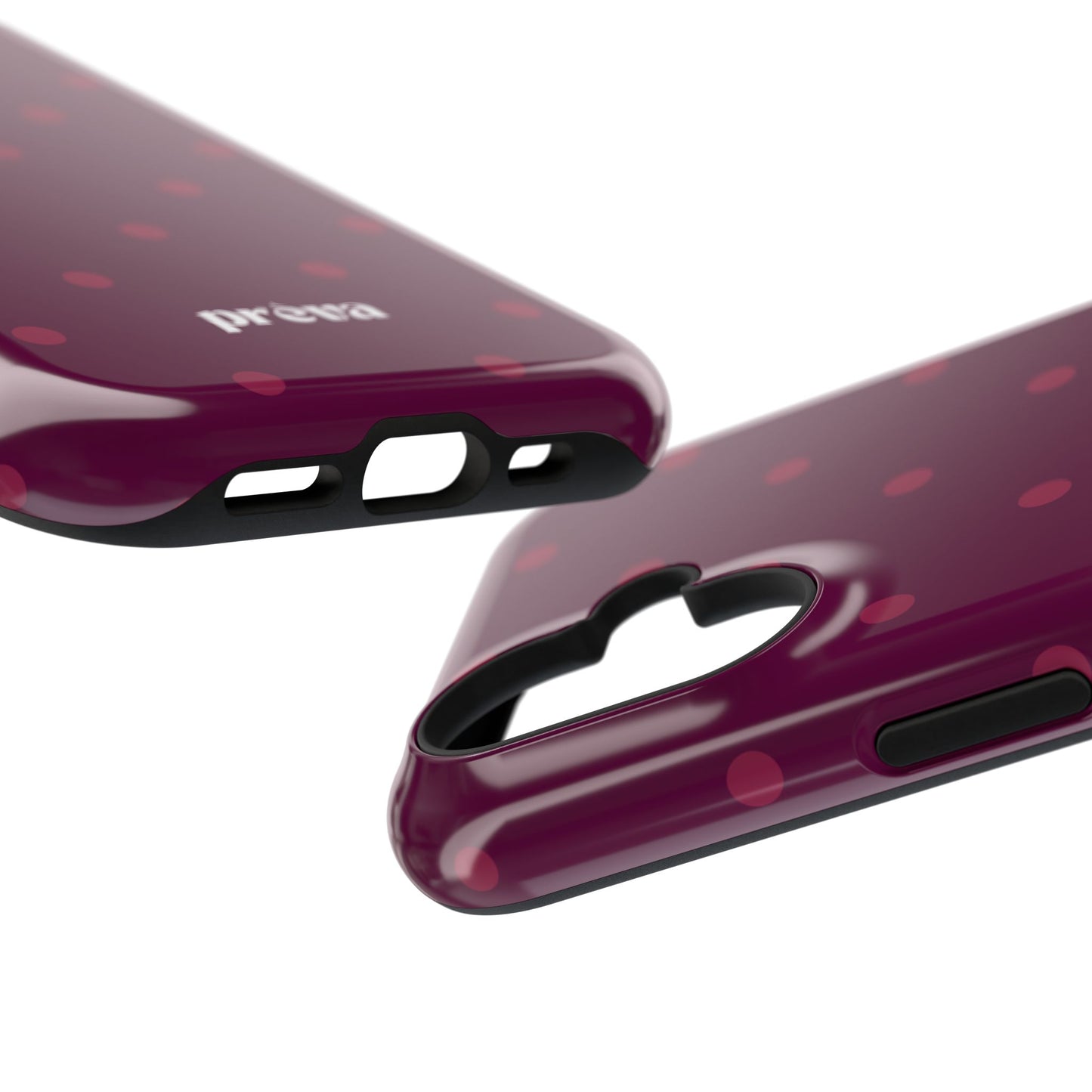 Maroon Polka Dots Phone Case