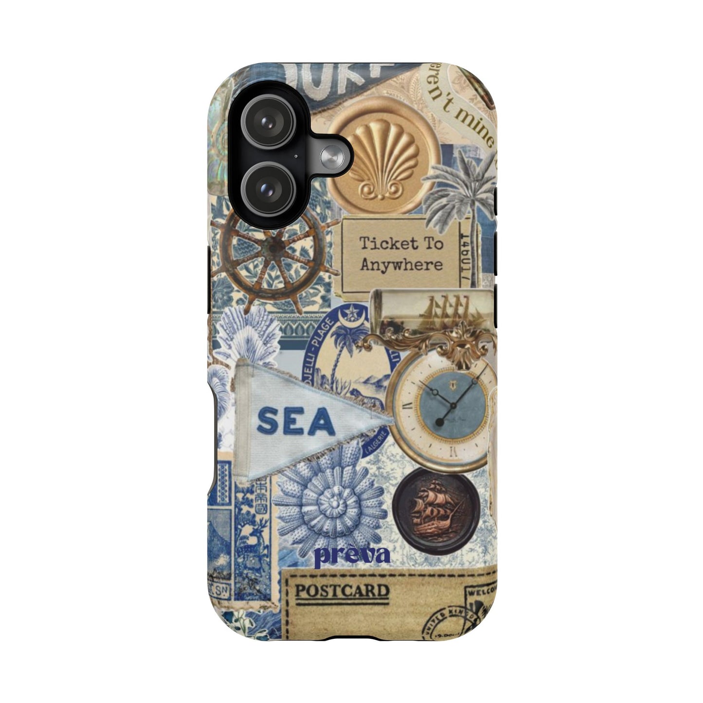 Neutral Travel Collage Phone Case
