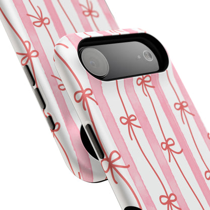 Pink Bow Chain Phone Case