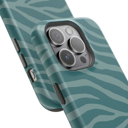 Teal Zebra Phone Case