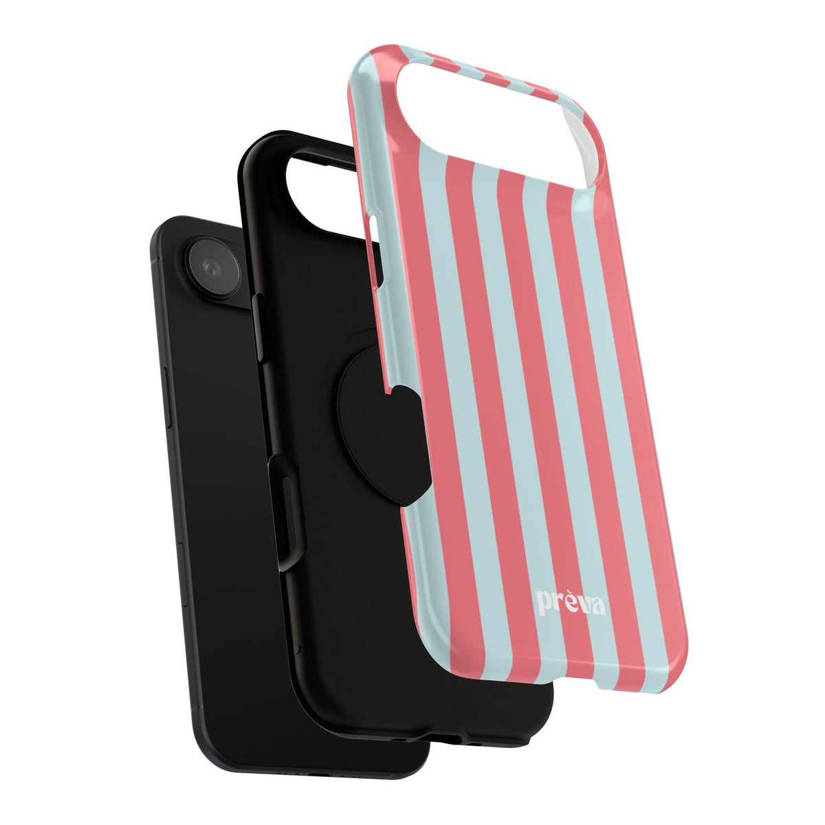 Coral & Teal Stripes Phone Case