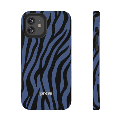 Blue & Black Zebra Stripe Phone Case