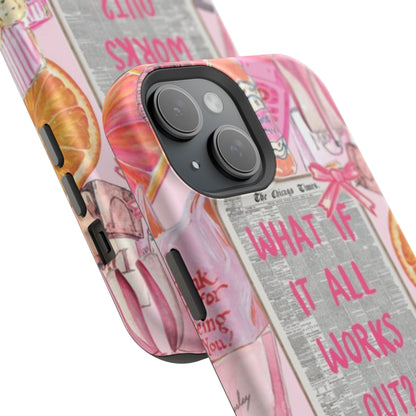 Pink "What If It All Works Out?" Collage Phone Case