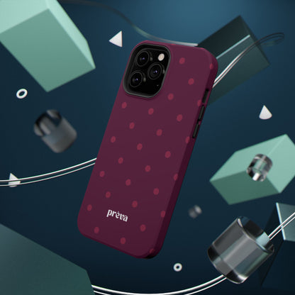 Maroon Polka Dots Phone Case