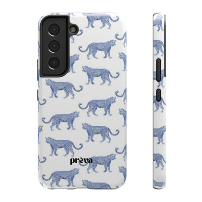 Blue Leopard Pattern Phone Case