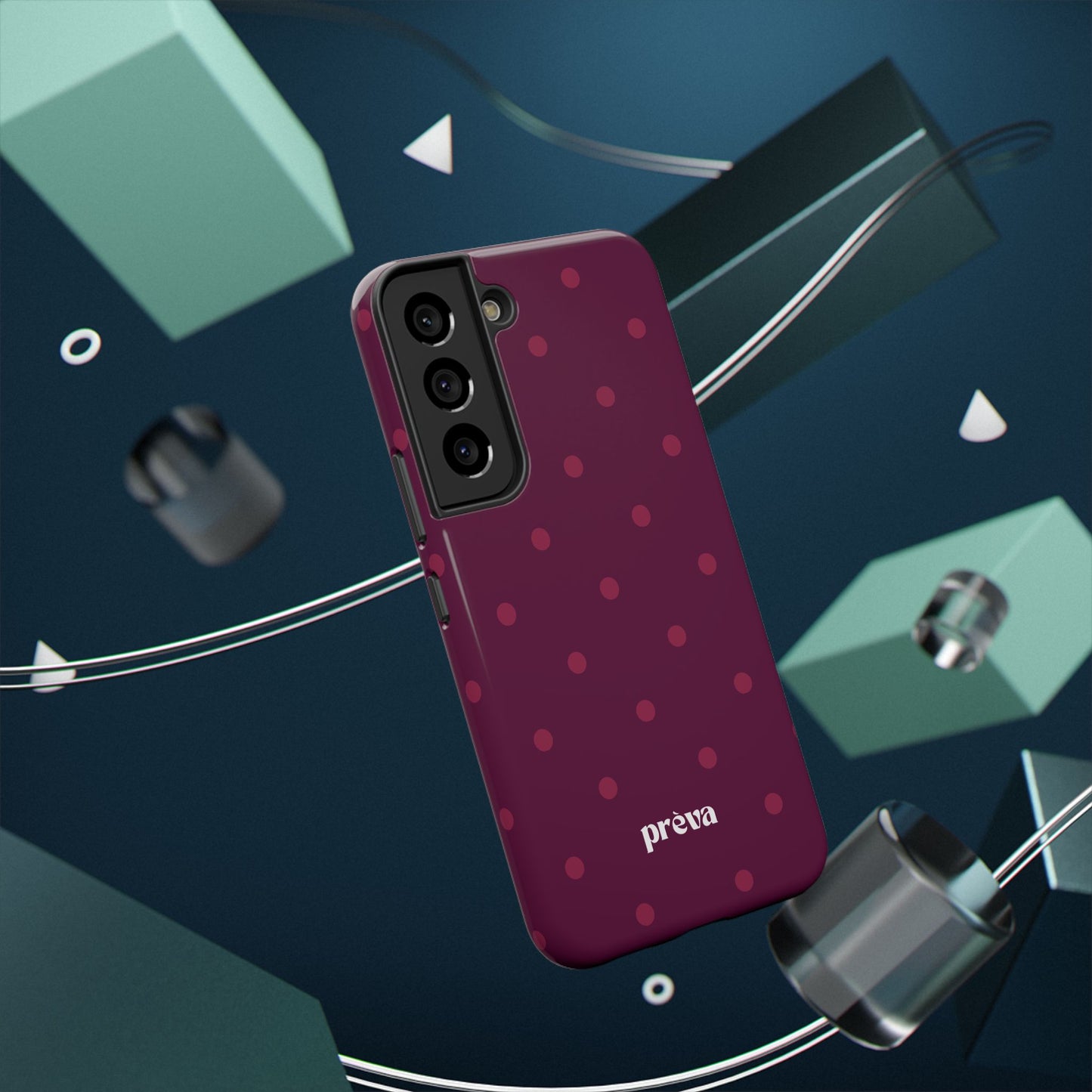 Maroon Polka Dots Phone Case