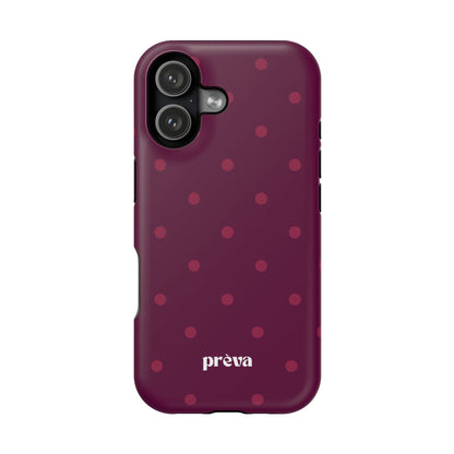 Maroon Polka Dots Phone Case