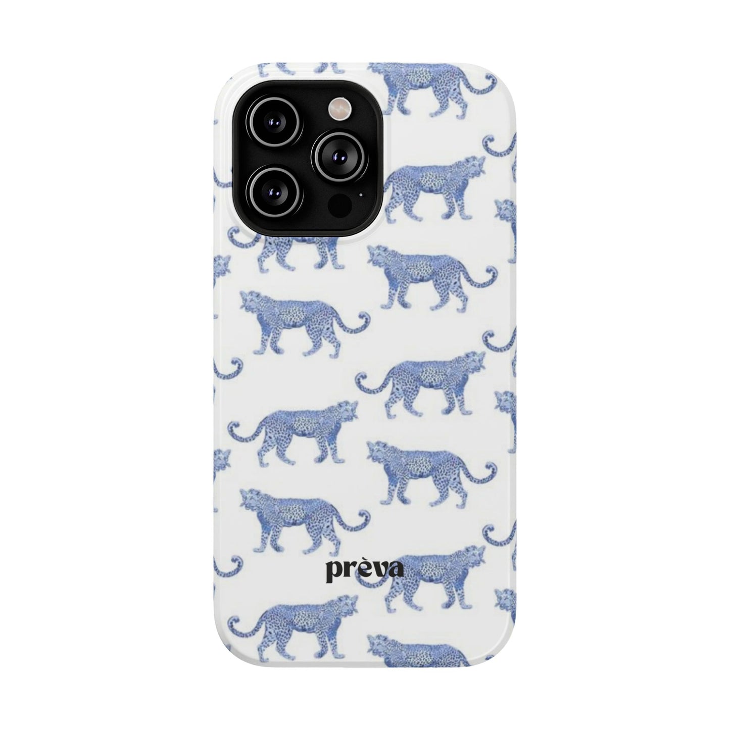 Blue Leopard Pattern Phone Case
