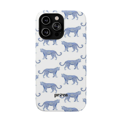 Blue Leopard Pattern Phone Case