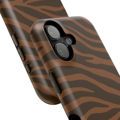 Brown Tiger Stripe Phone Case