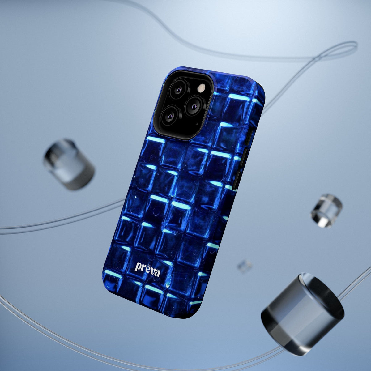 Blue Glass Tile Impact-Resistant Phone Case