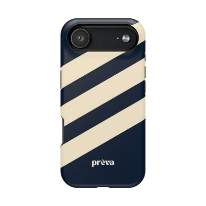 Striped Navy & Cream Phone Case