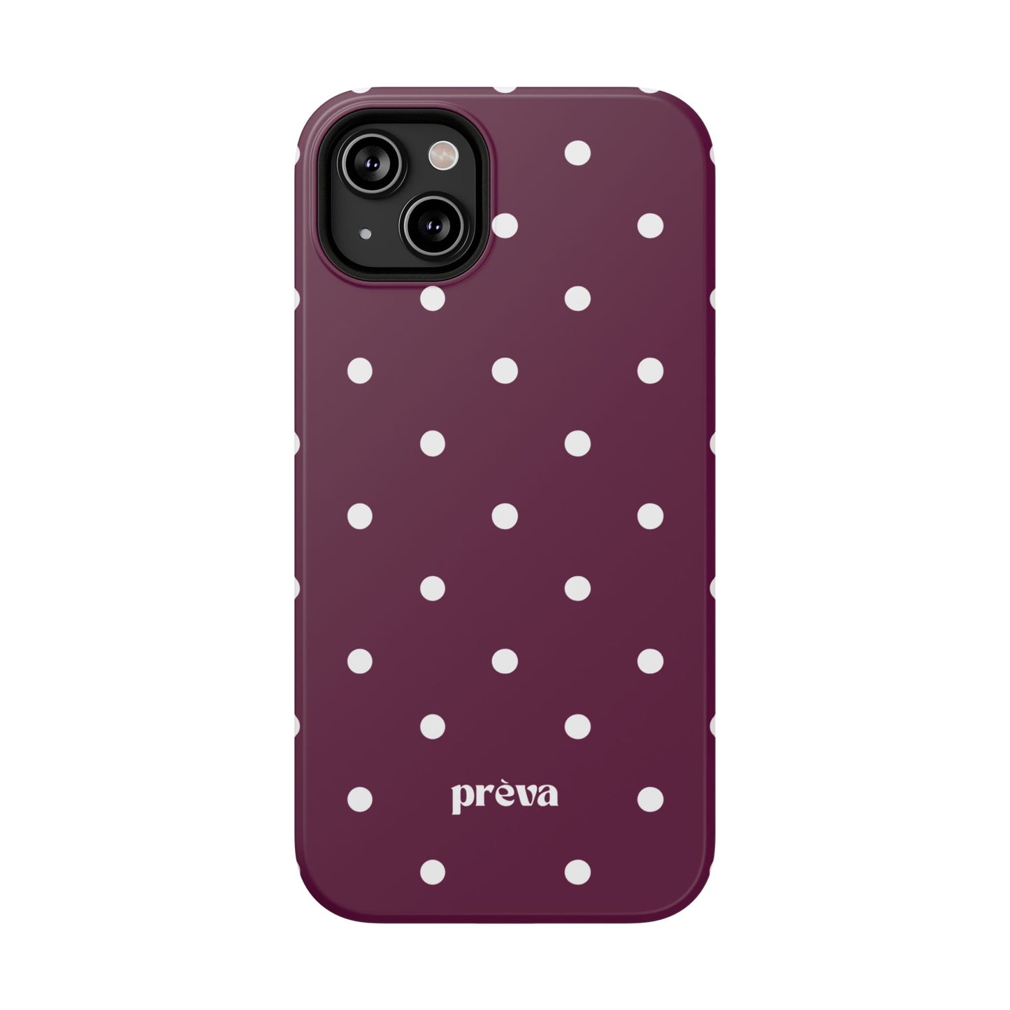 Maroon Polka Dot Phone Case