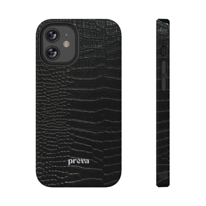 Black Croc Phone Case