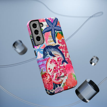 Dolphin Tropics Collage Phone Case