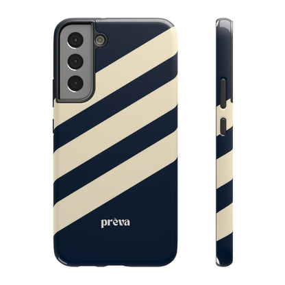 Striped Navy & Cream Phone Case