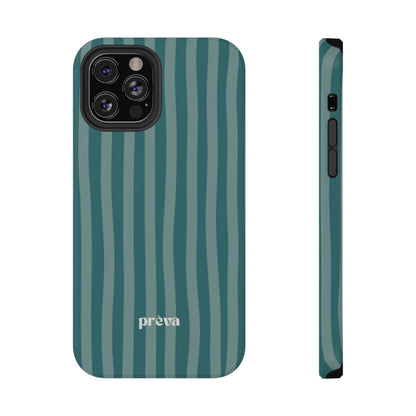 Striped Teal Phone Case