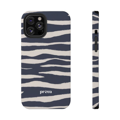 Navy & Cream Zebra Phone Case