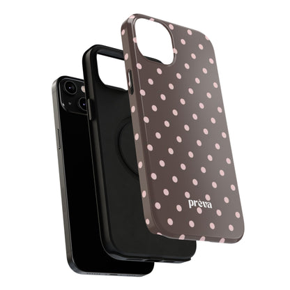 Brown and Pink Polka Dot Phone Case