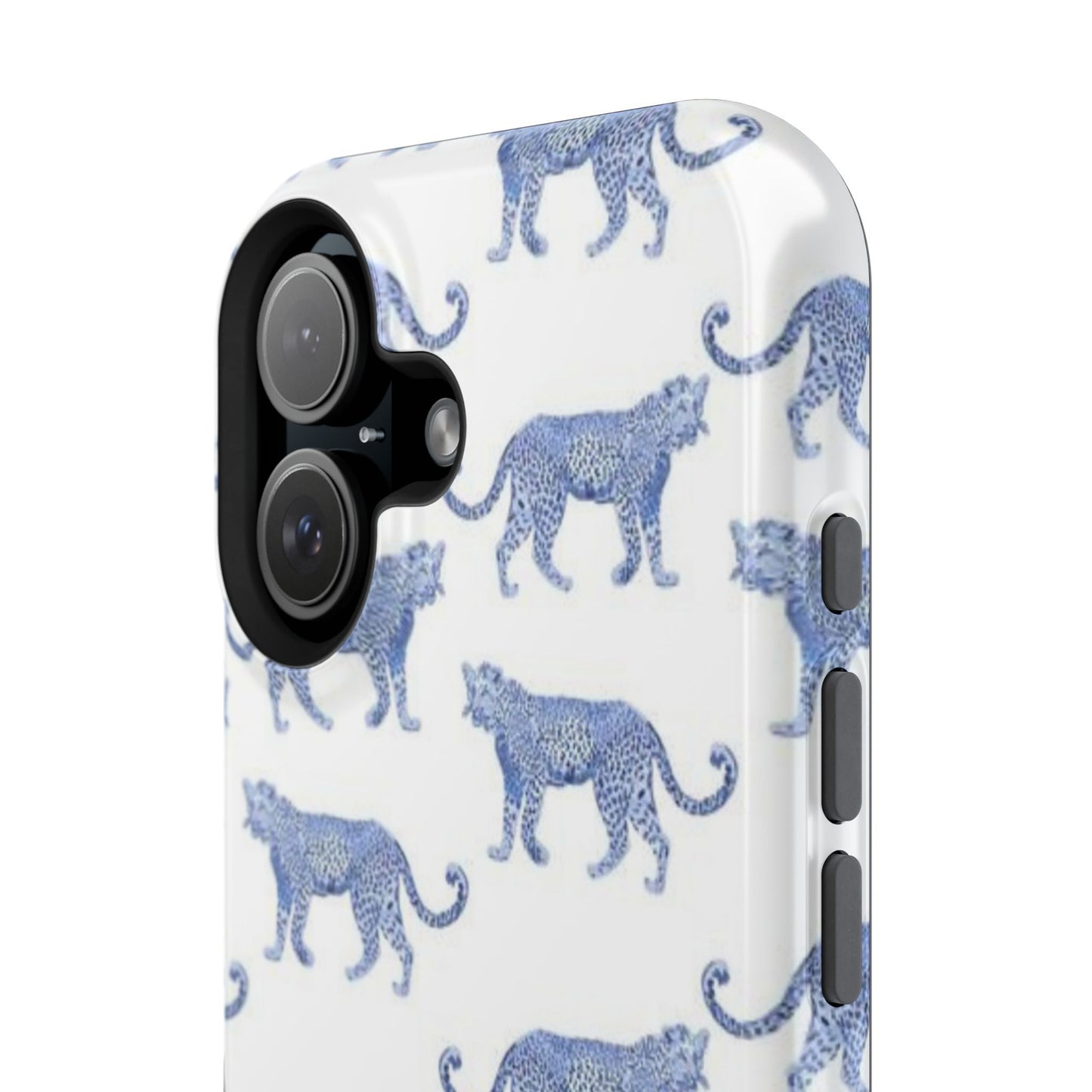 Blue Leopard Pattern Phone Case