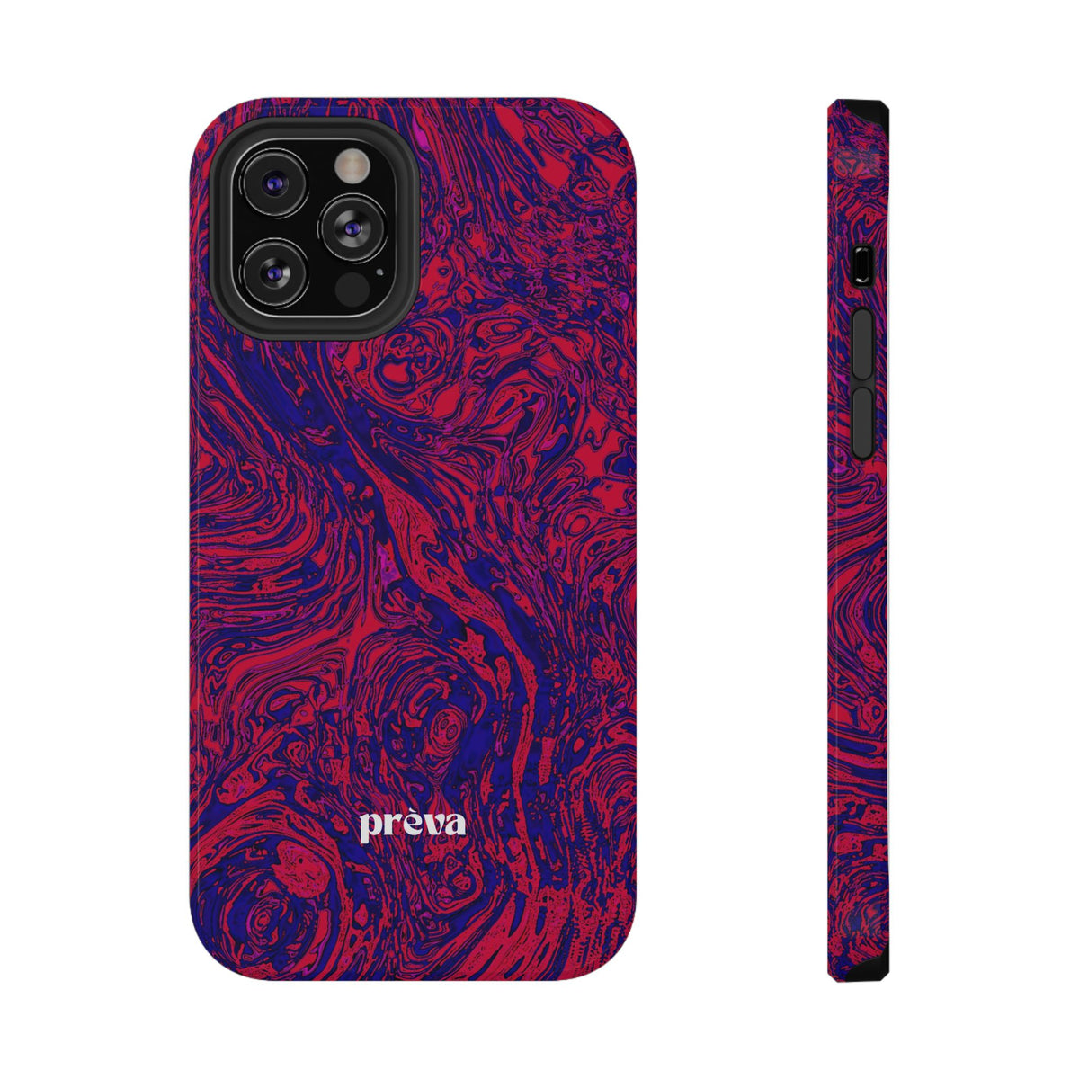 Marbled Red & Purple Impact Phone Case