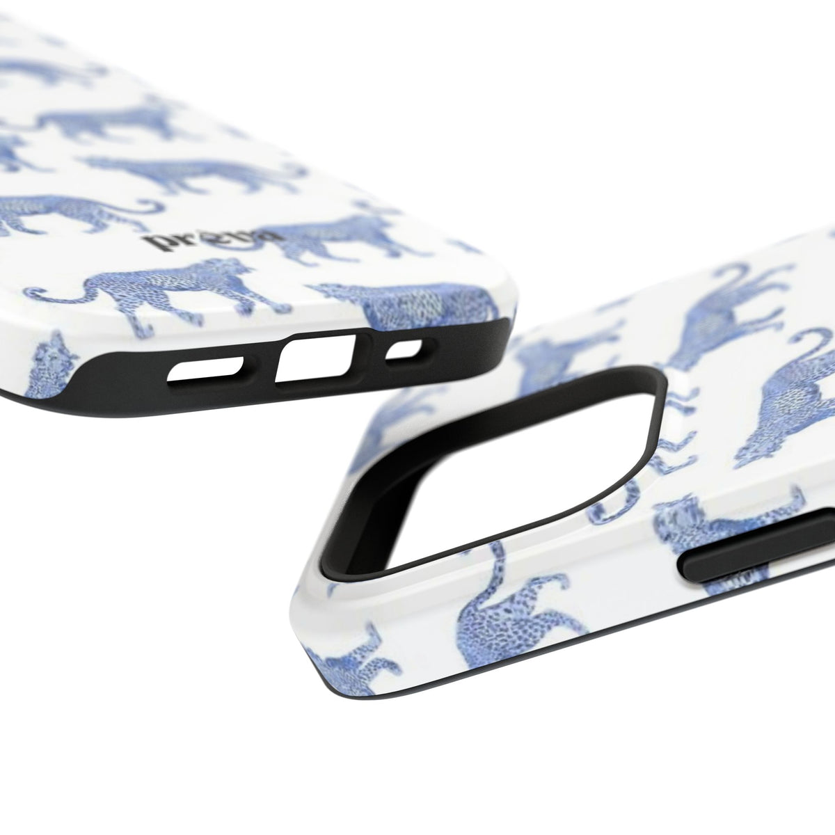 Blue Leopard Pattern Phone Case