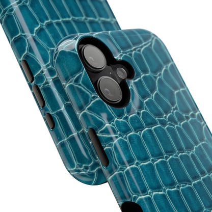 Teal Croc Phone Case