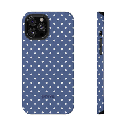 Navy Polka Dot Phone Case