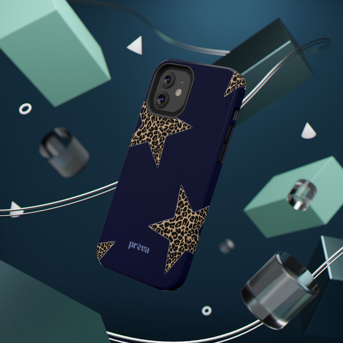 Navy Leopard Star Phone Case