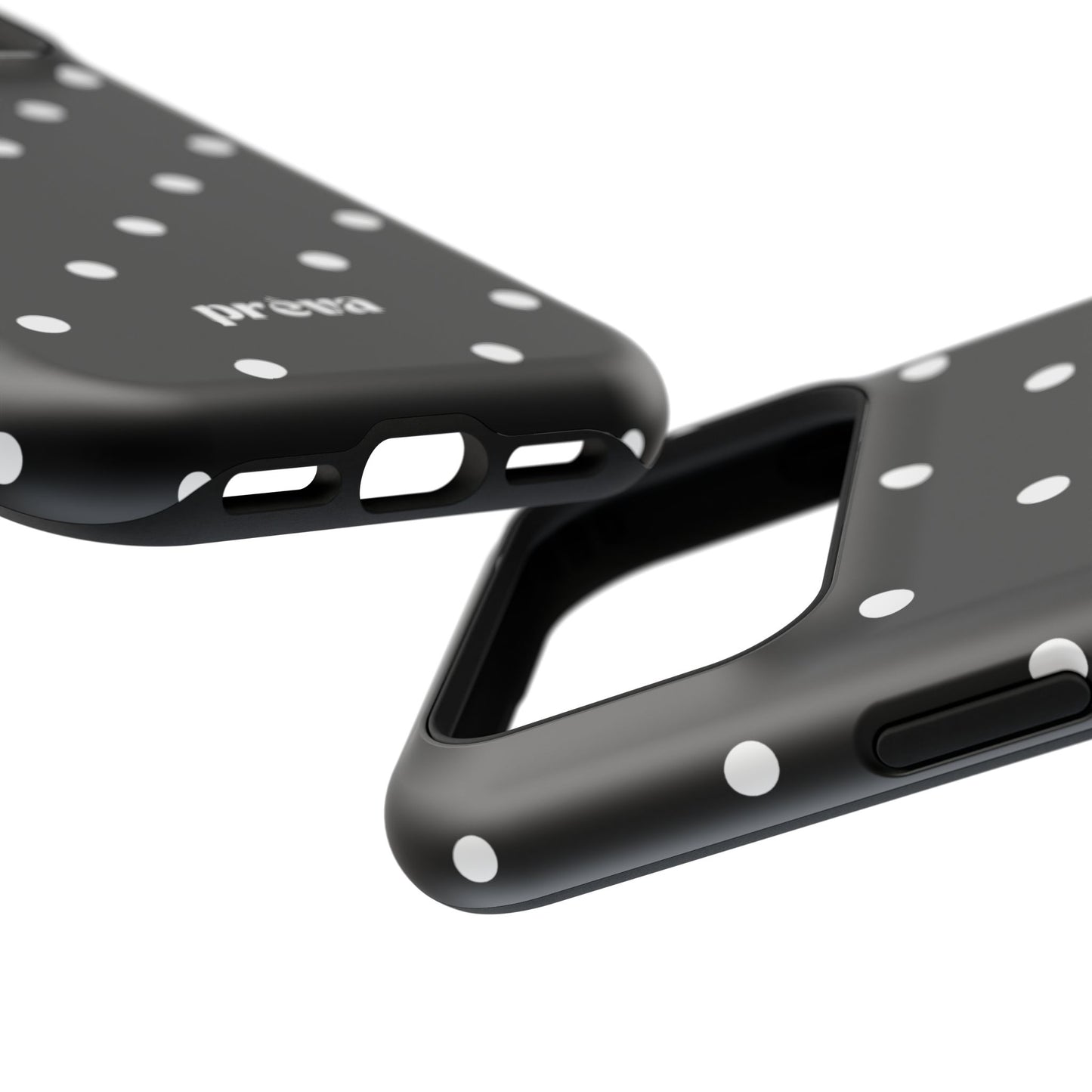 Black with White Polka Dots Phone Case
