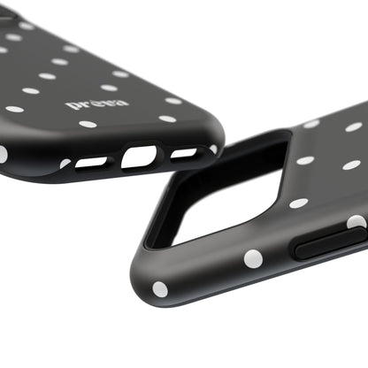 Black with White Polka Dots Phone Case