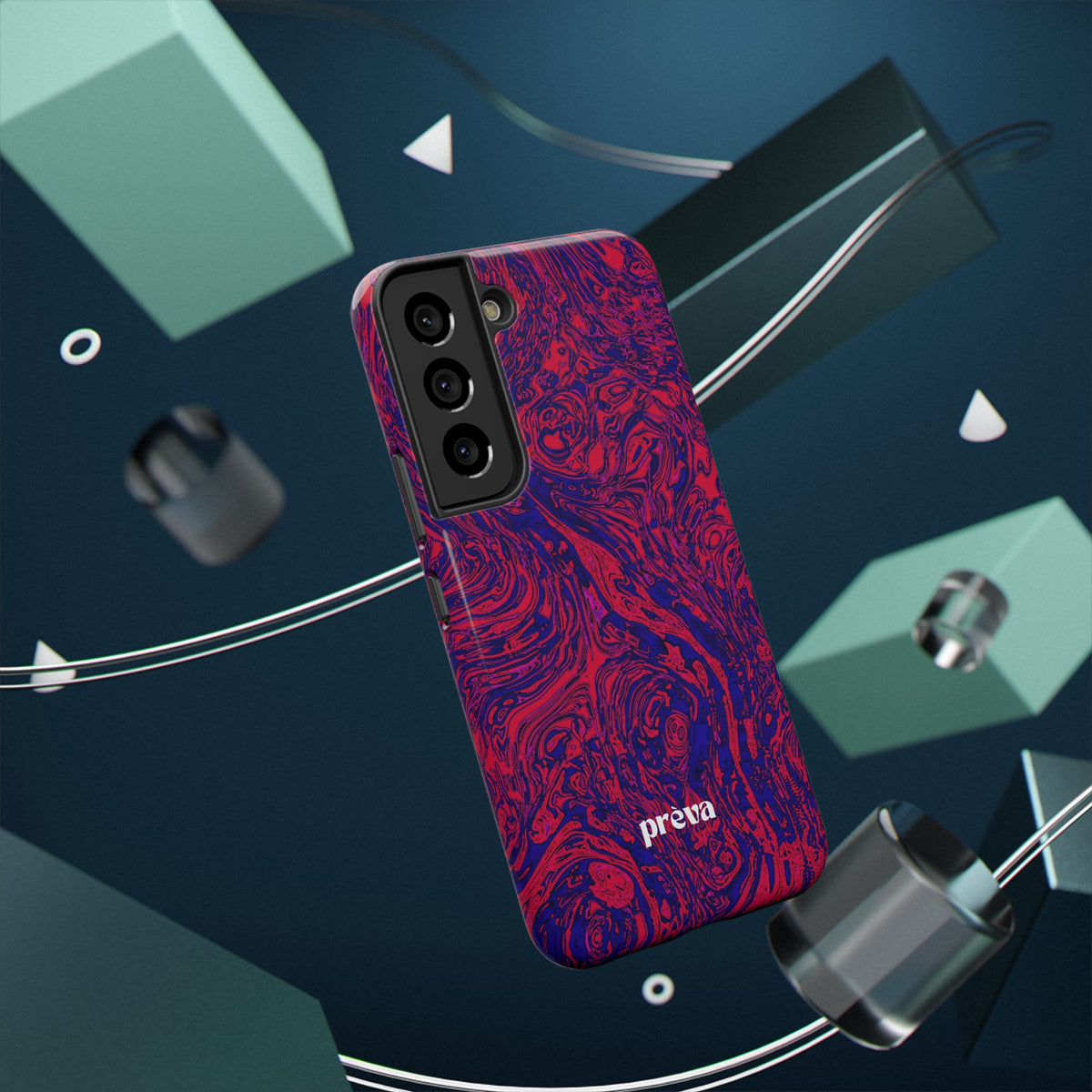 Marbled Red & Purple Impact Phone Case