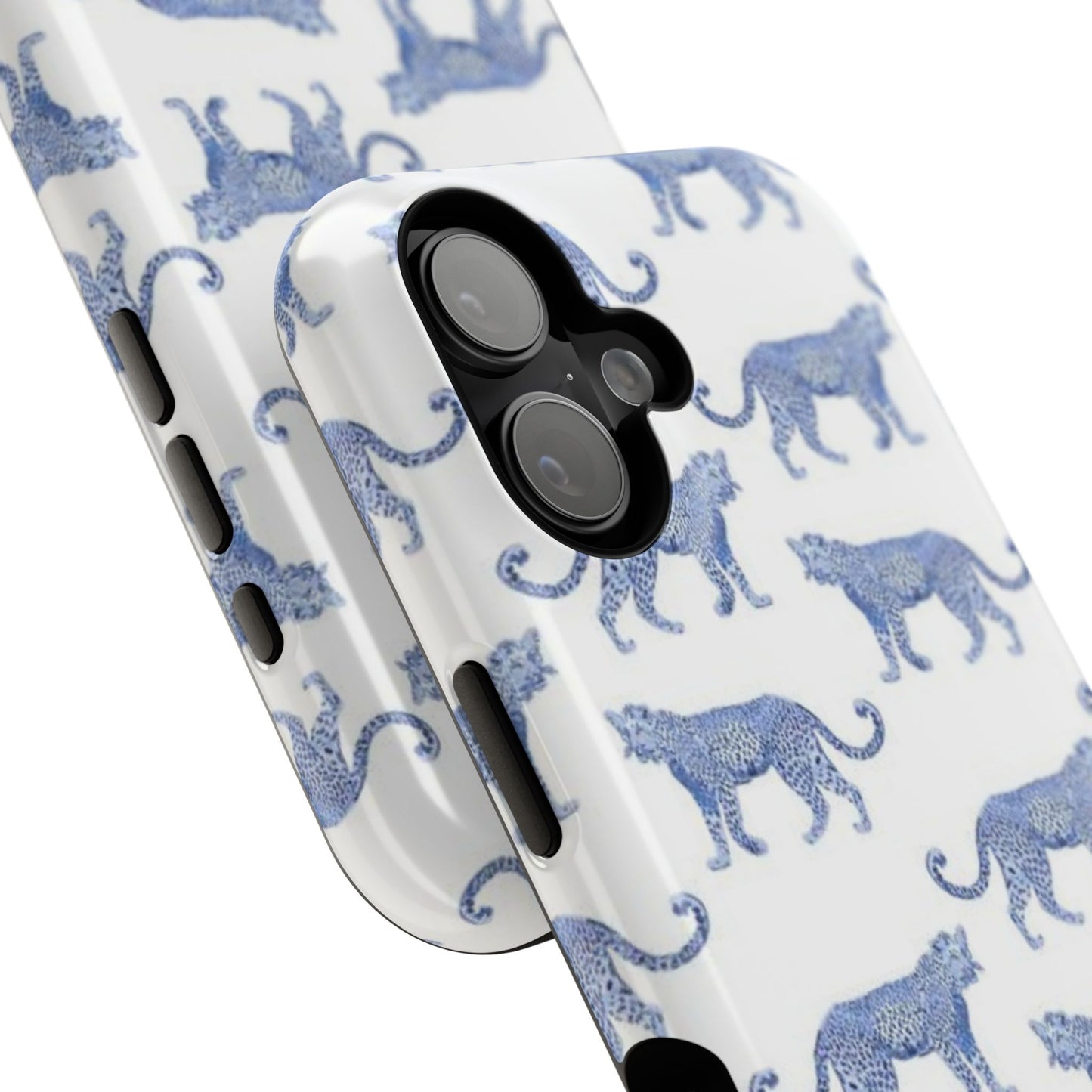 Blue Leopard Pattern Phone Case