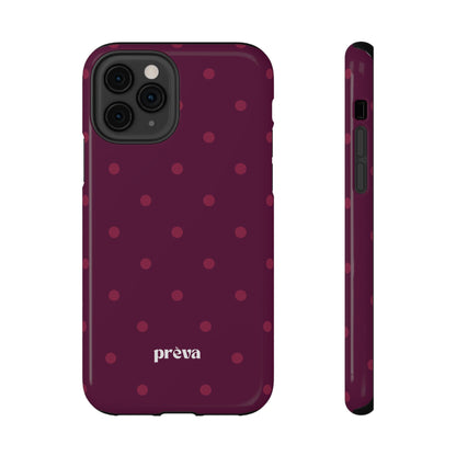 Maroon Polka Dots Phone Case