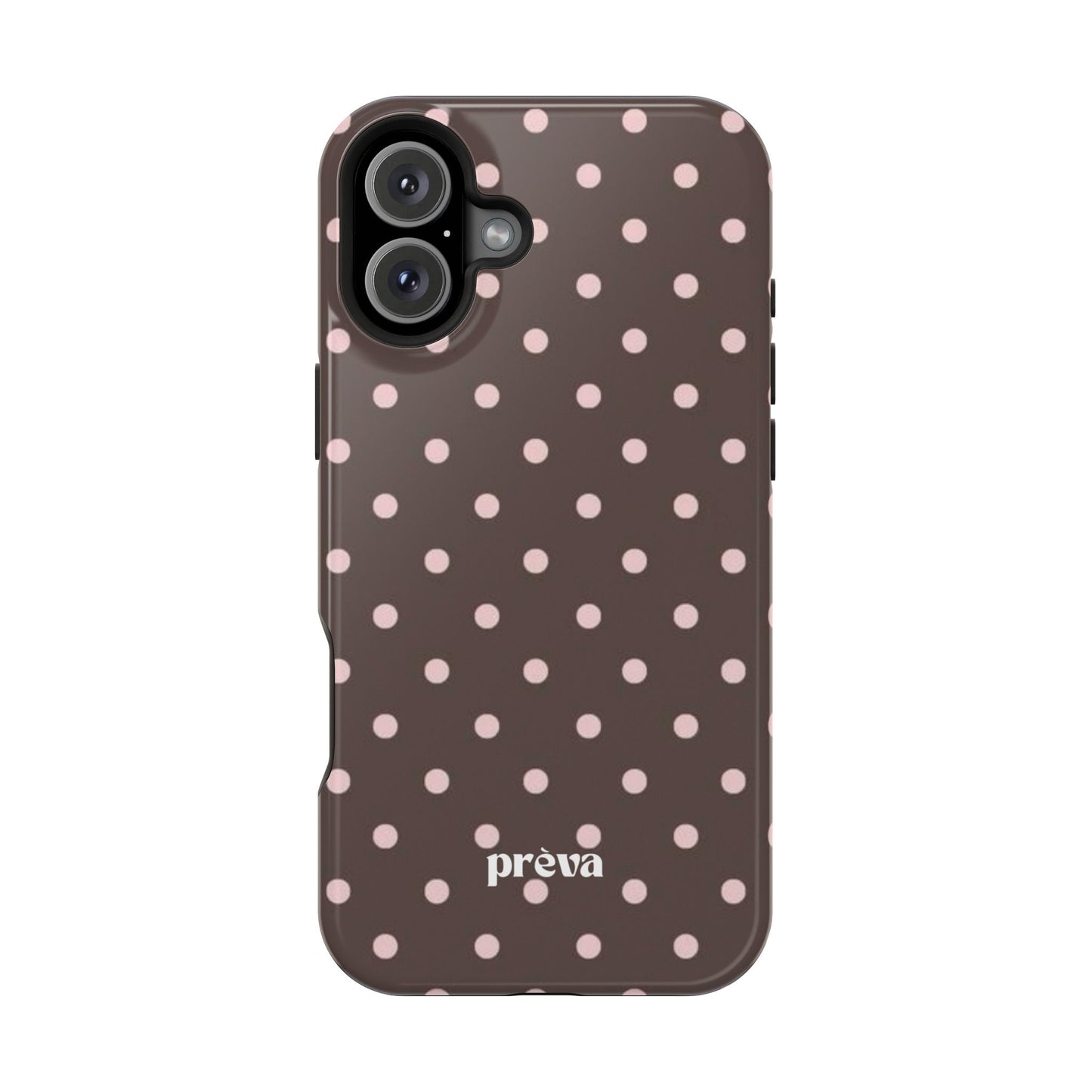 Brown and Pink Polka Dot Phone Case