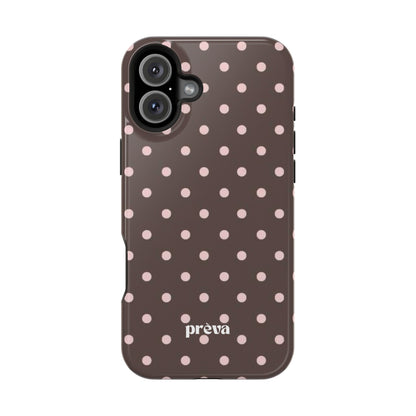 Brown and Pink Polka Dot Phone Case