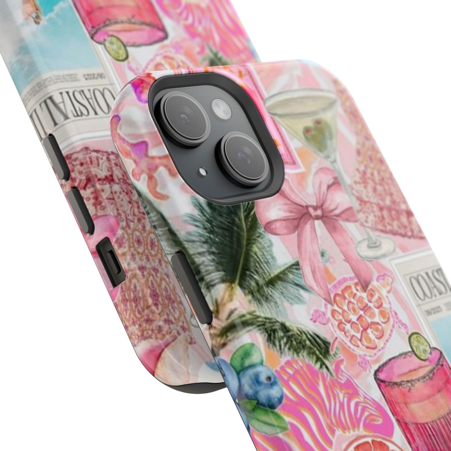 Pink Cocktail Collage Phone Case