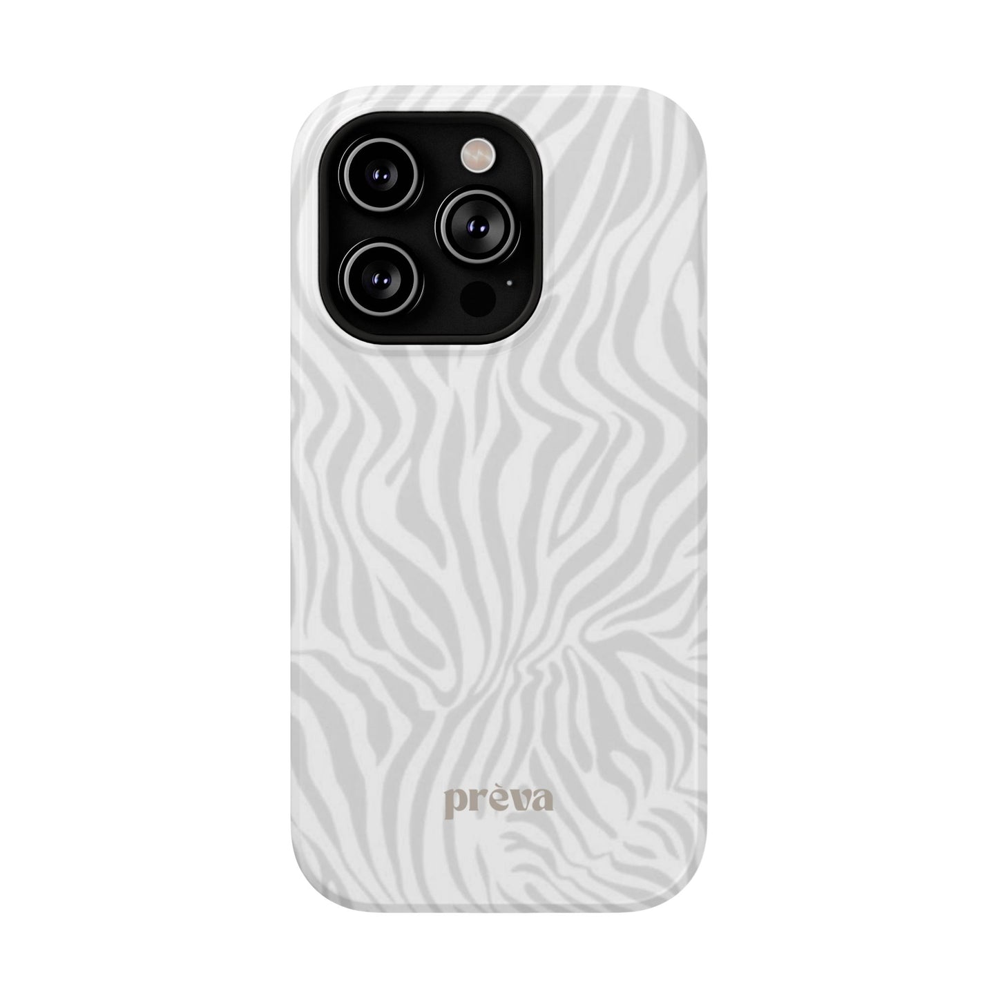 Zebra White Wave Phone Case