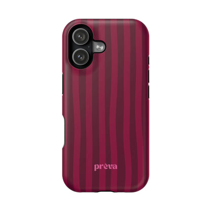 Burgandy Stripes x Ava Dudderar Phone Case