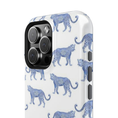 Blue Leopard Pattern Phone Case