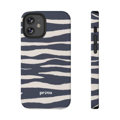 Navy & Cream Zebra Phone Case