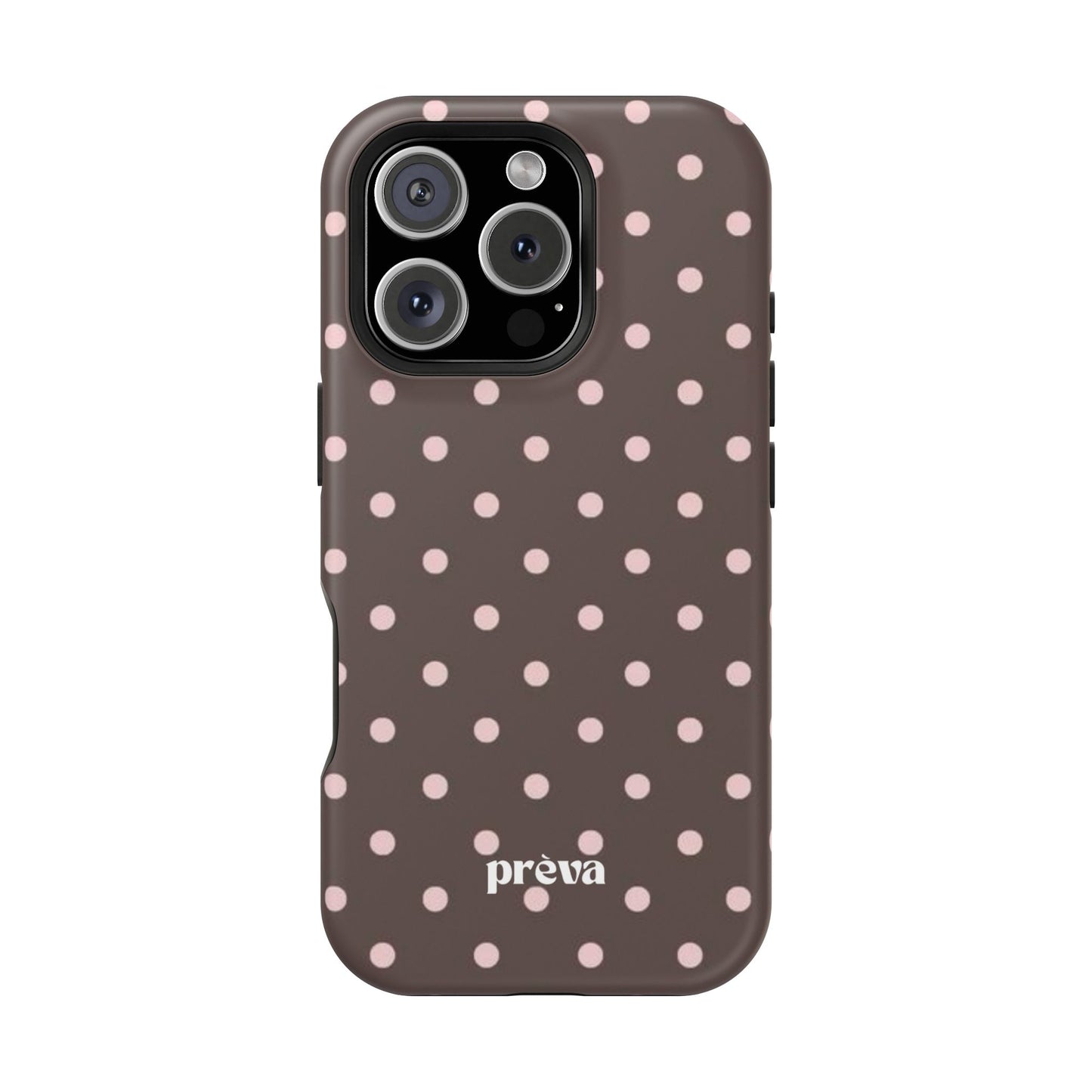 Brown and Pink Polka Dot Phone Case