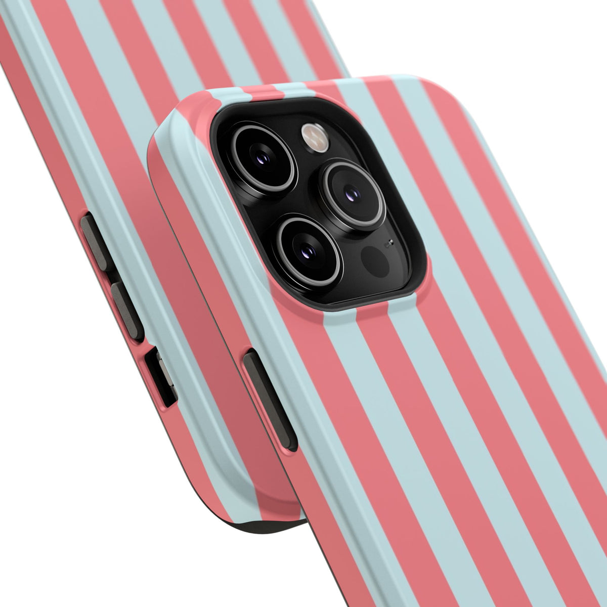 Coral & Teal Stripes Phone Case